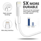 4Pack Original Apple MFi Certified Charger Lightning to USB Charging Cable Cord Compatible iPhone 14/13/12/11 Pro/11/XS MAX/XR/8/7/6s Plus,iPad Pro/Air/Mini,iPod Touch (3.3ft)