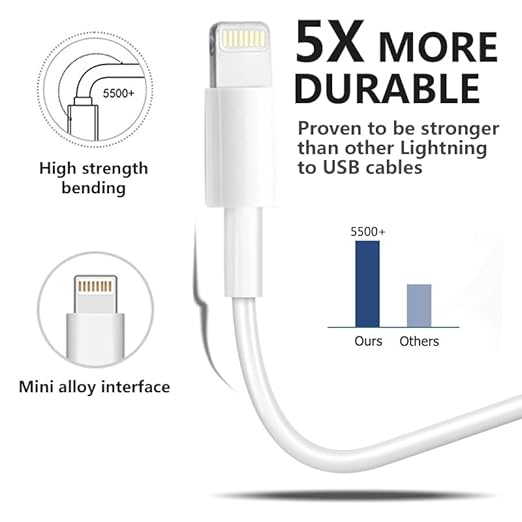 4Pack Original Apple MFi Certified Charger Lightning to USB Charging Cable Cord Compatible iPhone 14/13/12/11 Pro/11/XS MAX/XR/8/7/6s Plus,iPad Pro/Air/Mini,iPod Touch (3.3ft)