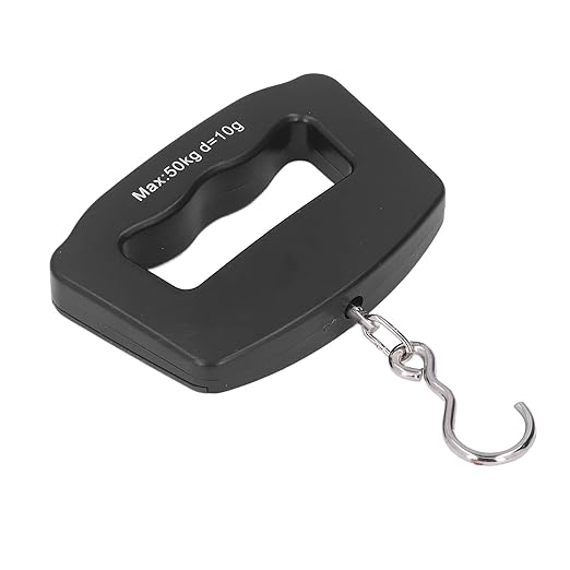 Jeanoko 50kg Digital Hanging Scales with LCD Display for Shopping and Fishing, ABS Material