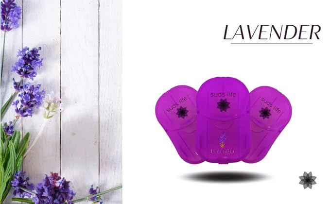 SudsLife Paper Soap Sheets (150 sheets) Pack of 3 (Pack of 3, Lavender)
