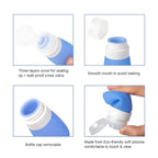 Tvoip 5Pcs 38ml /1.28oz Silicone Refillable Bottle Portable Mini Traveler Packing Bottle Press Bottle(Random Color)