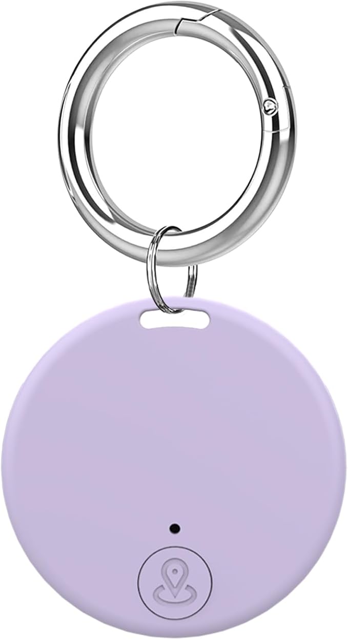 Aircawin GPS Tracker Case,Key Item Finder Locator,No Monthly Fee App for iOS/Android 2023 Latest,Portable Anti-Lost Bluetooth Mini Tag Item Tracker for Luggages/Kids/Pets/Phone/Wallet/Bag-1Pcs-Purple
