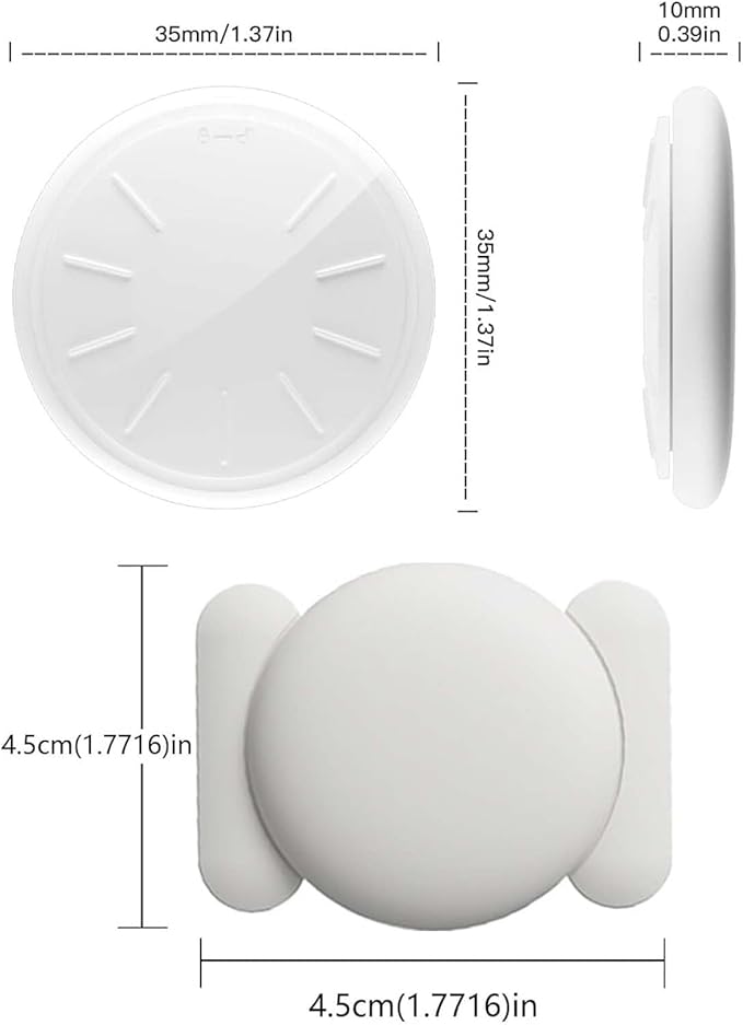 Car GPS Tracking Device for Vehicles, 2PCS Real Time GPS Tracker for Car Work with Find My (iOS Only),Hidden Mini GPS Tracker,No Monthly Fee (White Tracker, White Magnetic Case)