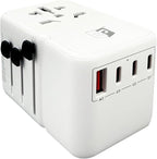 EP 85W Universal Travel Adapter, International Power Adapter with 3 USB-C & 2 USB-A Ports, Worldwide Plug Adaptor Wall Charger, Travel Essentials for US/CA/EU/UK/AU/JP ＆ 150+ Countries (Type C/G/A/I)