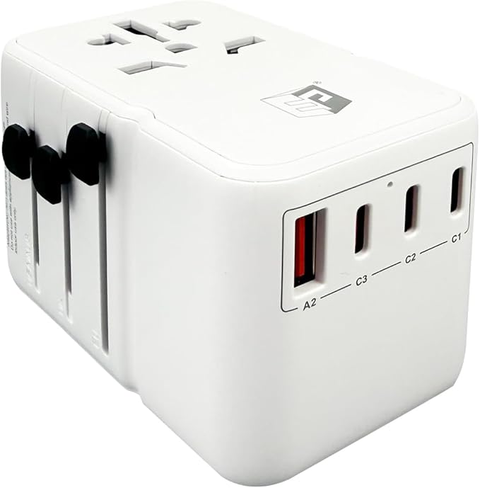 EP 85W Universal Travel Adapter, International Power Adapter with 3 USB-C & 2 USB-A Ports, Worldwide Plug Adaptor Wall Charger, Travel Essentials for US/CA/EU/UK/AU/JP ＆ 150+ Countries (Type C/G/A/I)
