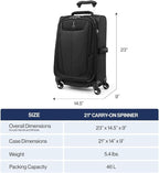Travelpro Maxlite 5 Softside Expandable Luggage with 4 Spinner Wheels, Lightweight Suitcase, Men and Women, Orchid Pink Purple, Carry-on 21-Inch