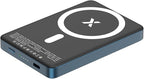 X Blade 10K Slim Magnetic Power Bank - 10000 mAh - MagSafe Portable Charger for iPhone and Samsung, Wireless Fast Charging USB-C PD 20W, Ultra Thin Metal Design, Metallic Blue
