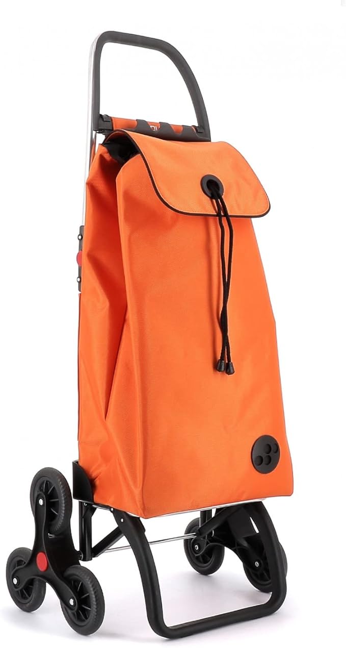 Rolser I-Max MF 6 Wheel Stair Climber Foldable Shopping Trolley - Orange