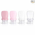 1 oz Travel Bottles, Leakproof Silicone Squeeze Bottle Mini Travel Size Container for Toiletries Lotion Shampoo and Conditioner Liquid Salad Dressing to go Condiment, TSA Approved, 4 Pack