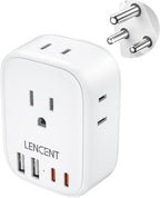 LENCENT South Africa Plug Adapter, Type M Adapter For South Africa with 4 American Outlets, 4 USB Ports(2 USB C), Type M Plug Converter for US to Bhutan Botswana Namibia Lesotho Nepal Sri Lanka