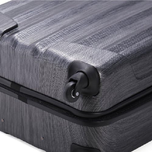 Rockland Santa Fe Hardside Spinner Wheel Luggage Set, Carbon, 3-Piece Set (20/24/28)
