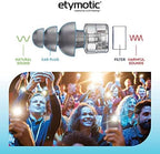 Etymotic Research ER20XS High Fidelity Reusable Earplugs - Low Profile Fit and Waterproof Case - Noise Reduction Ear Plugs for Concerts, Musicians, Raves, Sporting Events & Festivals - Universal Fit