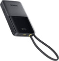 Baseus 22.5W Portable Charger, 10,000mAh Fast Charging Power Bank with Built-in USB-C Braided Cable, PD3.0 QC3.0 Battery Pack for iPhone 17/16/15, iPad, Samsung S25/S24, Travel & Daily Use