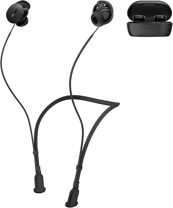 Compatible for Bose QuietComfort Earbuds (2024) Strap, Skin-Friendly Silicone Sports Neckband Wire Cord, Wireless Headphone Anti-Lost Strap, Black