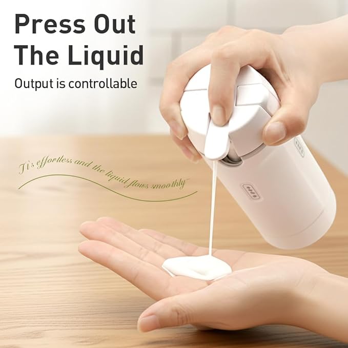 AprYew 4 in 1 Travel Dispenser Bottles Refillable, 4 Pack 30ML Travel Bottles for Toiletries, Travel Size Shampoo and Conditioner Bottles,for Vacation Business Trip (White)