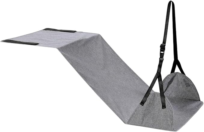 Baoblaze Airplane Foot Hammock Support Adjustable Plane Footrest High Performance Convenient Travel Essentials for Women Men Long Trip, Gray