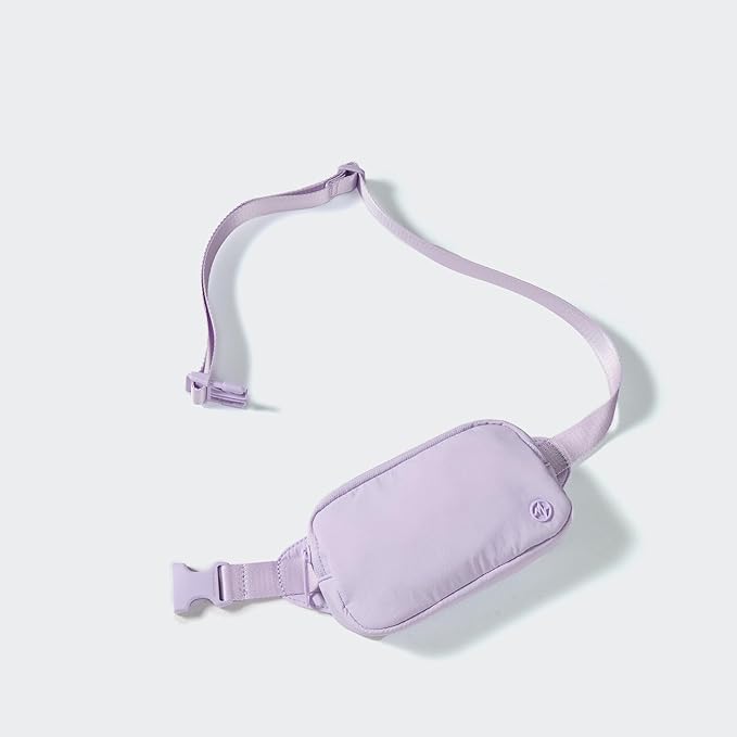 Pander Mini Belt Bag – Ultra Compact, Fits 6.7” Phone, Lipstick, Earbuds, Essentials, Small Crossbody Waist Purse, Lilac Purple