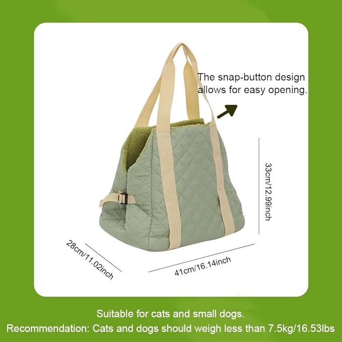 2-in-1 Convertible Pet Carrier & Dog Bed, Soft-Sided Portable Travel Tote with Safety Tether, Expandable Cat Carrier for Small Dogs & Cats, Pet Sling,Soft Plush Inner Lining, Travel, Shopping
