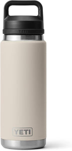YETI Rambler 26 oz Bottle, Leakproof, Vacuum Insulated, Stainless Steel with Chug Cap, Cape Taupe