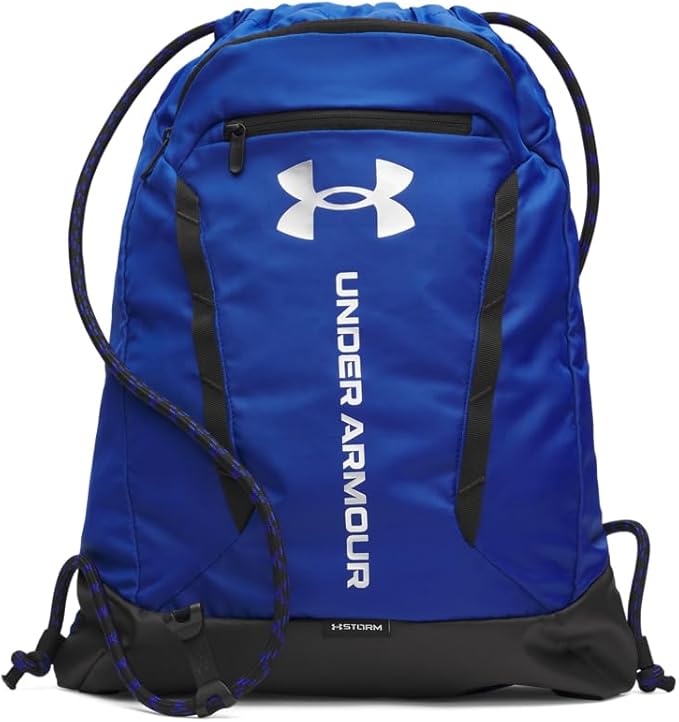 Under Armour Unisex Hustle Sackpack, (400) Royal/Black/Metallic Silver, One Size Fits Most