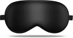 LULUSILK Mulberry Silk Sleep Eye Mask Blindfold with Adjustable Strap, Soft Eye Cover for Women Men Night Sleeping, Travel, Nap(Black)