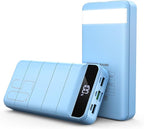 Power Bank Fast Charging 50000mAh - 22.5W Portable Charger USB C Quick Charge with 4 Outputs & 3 Inputs LED Display Huge Capacity External Battery Pack for iPhone, Samsung, iPad etc Sierra Blue