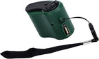 USB Hand Crank Portable Cell Phone Charger with LED Light - 5V Output for Hiking, Camping, Emergency