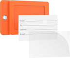 Gostwo 2 Pack Luggage Tags for Suitcases, 26 Initial Letter Travel Luggage Baggage Identification Labels ID Tag Fully Bendable Tags with Stainless Steel Loop (Orange) (Letter E)