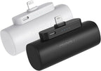 Miady 2-Pack Mini Portable Charger Built-in Connector for iPhone 14/13 Series, 5000mAh Small Power Bank 5V 2.1A Output Ultra-Compact Battery Pack Compatible with iPhone 12/11/XR etc Not for Android