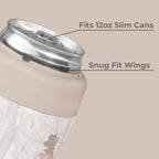 HydroJug Slim Can Cooler - 2-in-1 Insulated Can Cooler Cup - Stainless Steel Slim Can Holder with Non-Slip Rubber Base - Screw-Top Lid - Dishwasher Safe - 12oz, Camo
