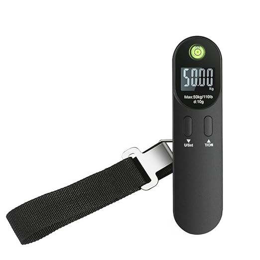 Portable Luggage Scale, Portable Luggage Scale, Electronic Scale, Travel Bag, Hand Held Scale, Hanging Scale(Black)