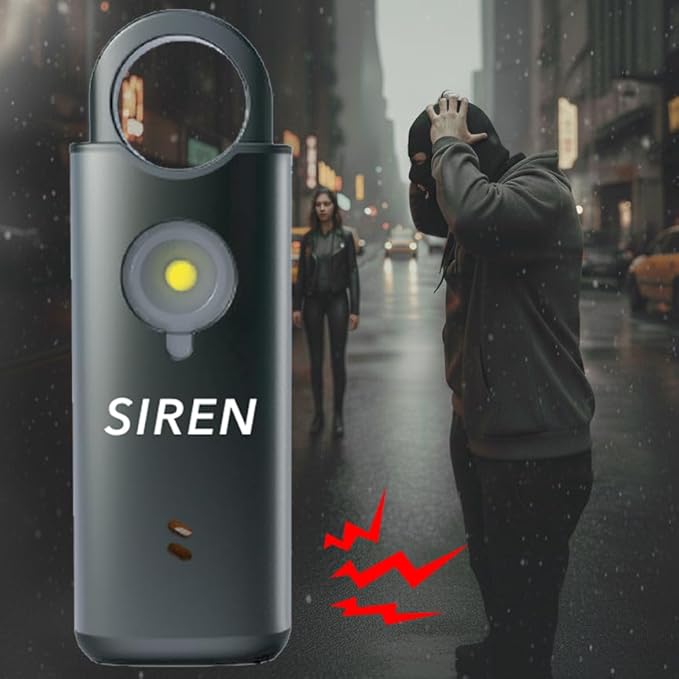 Personal Safety Alarm by Silent Beacon – 135dB Siren, Flashing Light, Pull & Vibration Activation, USB-C Rechargeable Keychain, Panic Button for Women, Seniors, Students, Lone Workers, and Travelers