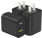 3 Pack USB C Charger Block, Dual Port Type C Wall Charger Fast Charging 20W Power Adapter Cube for iPhone 14/14 Pro/14 Pro Max/14 Plus/13/12/11, XS/XR/X, iPad, Samsung, More