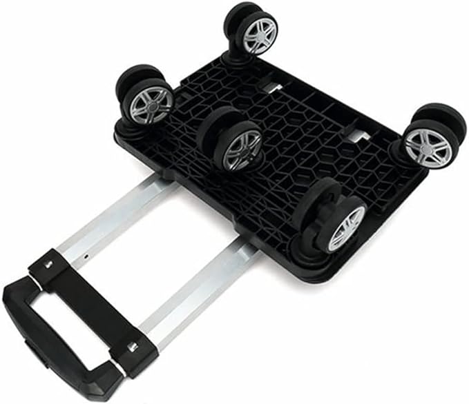 Backpack Trolley - 5 Wheels Folding Compact Lightweight Luggage Cart, Travel Trolley for Bags/Lunch Backpack/Golf Bag (5 Wheels)