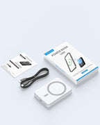 5000mAh Magnetic Portable Charger, Ultra Slim Magnetic Power Bank with USB-C Cable Compatible with iPhone 17/16/15/14/13/12 Series