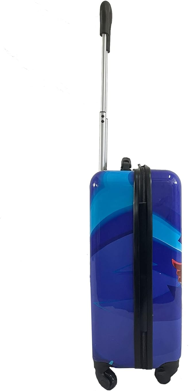 Fast Forward PJ Mask Suitcase for Kids, Luggage for Toddlers, 20 Inch Hard-Sided Tween Spinner Suitcase, PJ Masks Kids Carry-On Luggage with Wheels
