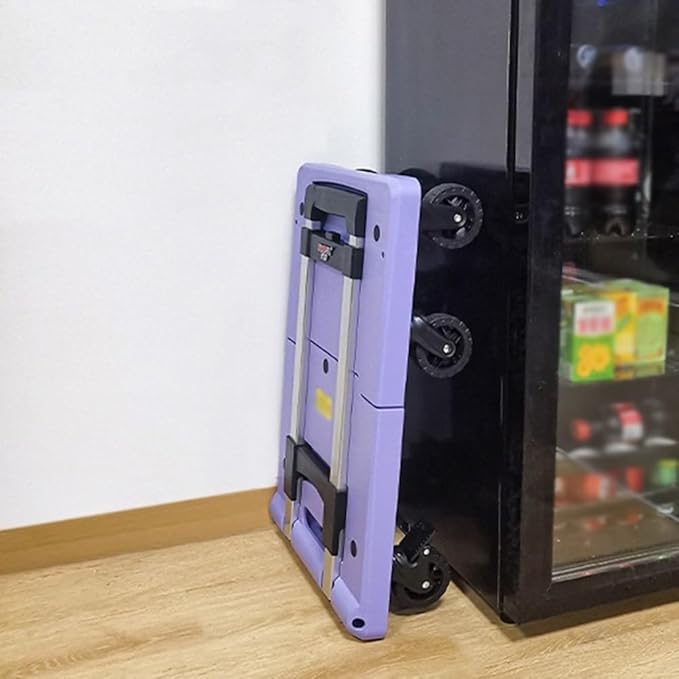 Folding Portable Trolley Large Purple Warehouse Moving Truck Ideal for Cargo Luggage and Household Use Versatile and Lightweight Delivery Cart