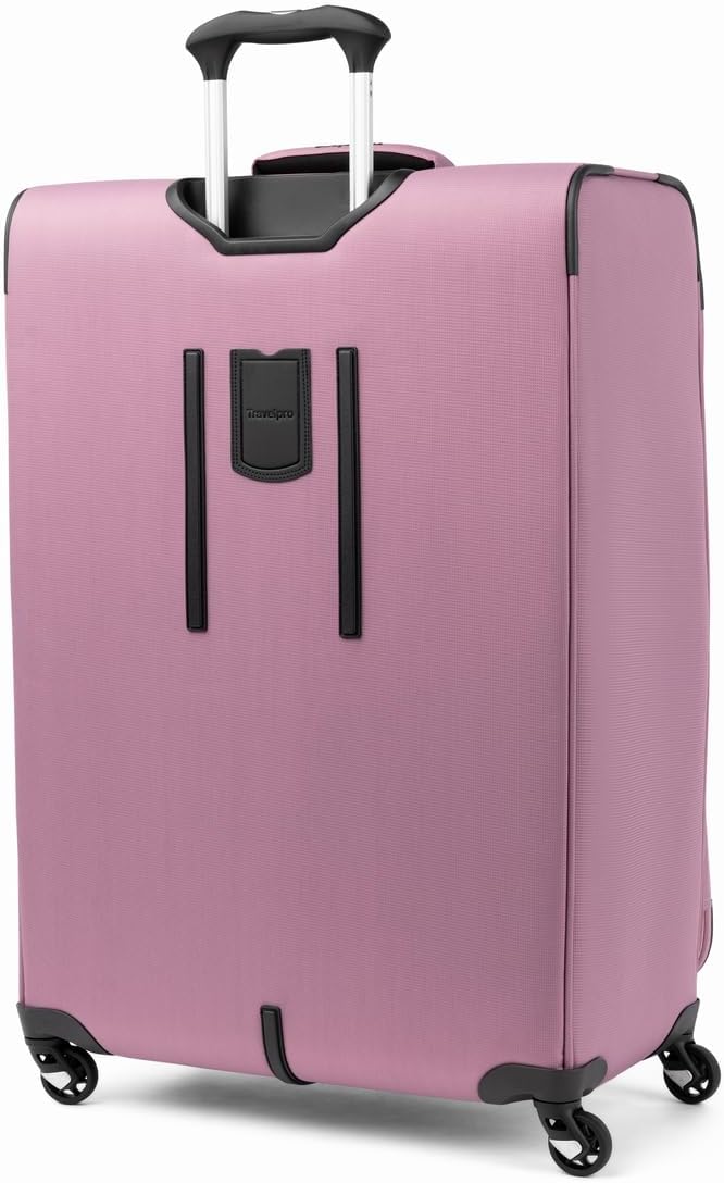 Travelpro Maxlite 5 Softside Expandable Luggage with 4 Spinner Wheels, Lightweight Suitcase, Men and Women, Orchid Pink Purple, Checked-Large 29-Inch