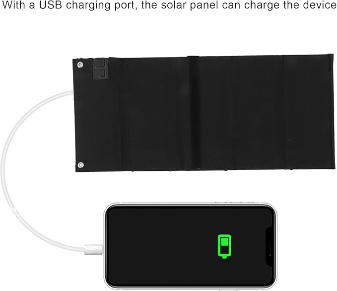 Jeanoko 1PCS 40W Foldable Solar Panel Charger, Low Light Solar Panel, High Conversion Efficiency for Backpacking for Camping,Portable Solar Panel Kit(Black)