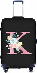 K Alphabet Design Custom Travel Luggage Cover Tag Set TSA Approved Vintage Letter Print Suitcase Protector Men Women (XL 29-32 Inch Luggage)