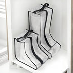 Hewnda Portable 2 Pack Boots Storage,Short Portable waterproof storage bags are used for travel storage, under the bed,wardrobe and shoe cabinet (Black Edge), VDF-1035
