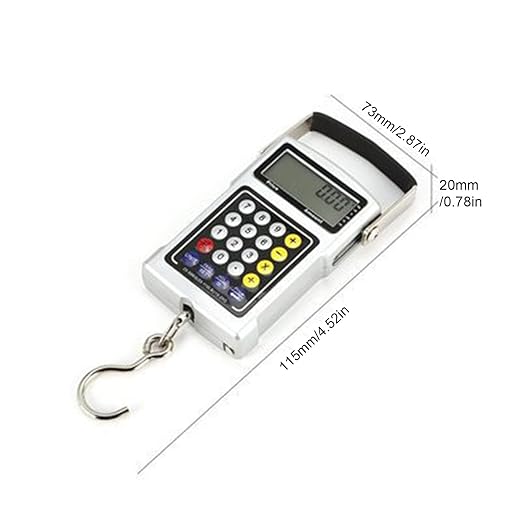 Hook Scale,Handheld Temp Display Clock - KG/G/LB Luggage Scale Hook,for Luggage Farm Market Fishing Travel Shopping Outdoor Hunting Men Women Fishermen