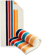 Loon & Lake Luxury Oversized Beach Towels - Retro Stripes| Oversized 40" x 70" | Crafted from 100% Combed Cotton | Ultra Plush & Super Soft | Retro Collection 1977