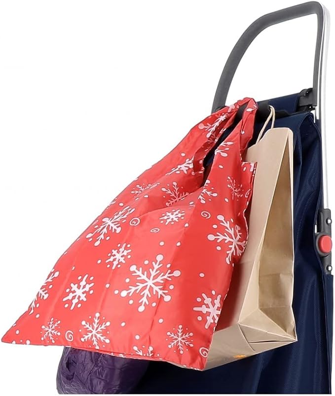 ROLSER I-Max Tweed 6 Wheel Stair Climber Foldable Shopping Trolley - Marine
