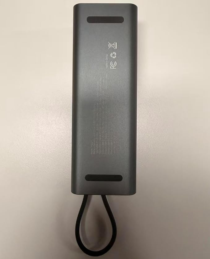 20000mAh Laptop Power Bank 100W with Built-in USB C Cable, Portable Charger Fast Charging, 100W PD Input, External Battery Pack for MacBook Pro/Air, iPhone 17/16/15, iPad, Galaxy S26/S25, Silver Gray