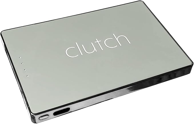 Clutch - Pro USB-C Portable Charger - Compatible with iPhone 15, 16, 17 & Android Devices - Power Bank Magnetic Battery - TSA Travel Approved - USB Rechargeable - Built-in Cable - 5000 mAh - 3.7oz