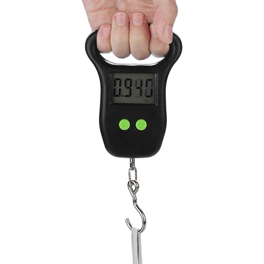 50kg x 10g Portable Digital Hanging Scale, Luggage Scales for Suitcases, Luggage Scale, Electronic Package Scale, Travel Essentials Cool Stuff forfor Men Women (Battery Included)