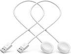 2Pack Short for Apple Watch Charger USB Magnetic Wireless Fast iWatch Charger Portable for Car Compatible with iWatch Ultra/Series 11/10/9/8/7/6/SE/SE2/5/4/3/2/1-[0.3m/1ft]