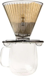 DIVVI Dual Cup Pour Over Coffee Dripper, BPA-Free, Large Capacity, Filter #4, Brew on Two Cups or One, No Carafe Needed, Fits Most Mugs, Portable, Easy to Clean & Dishwasher Safe Coffee Maker