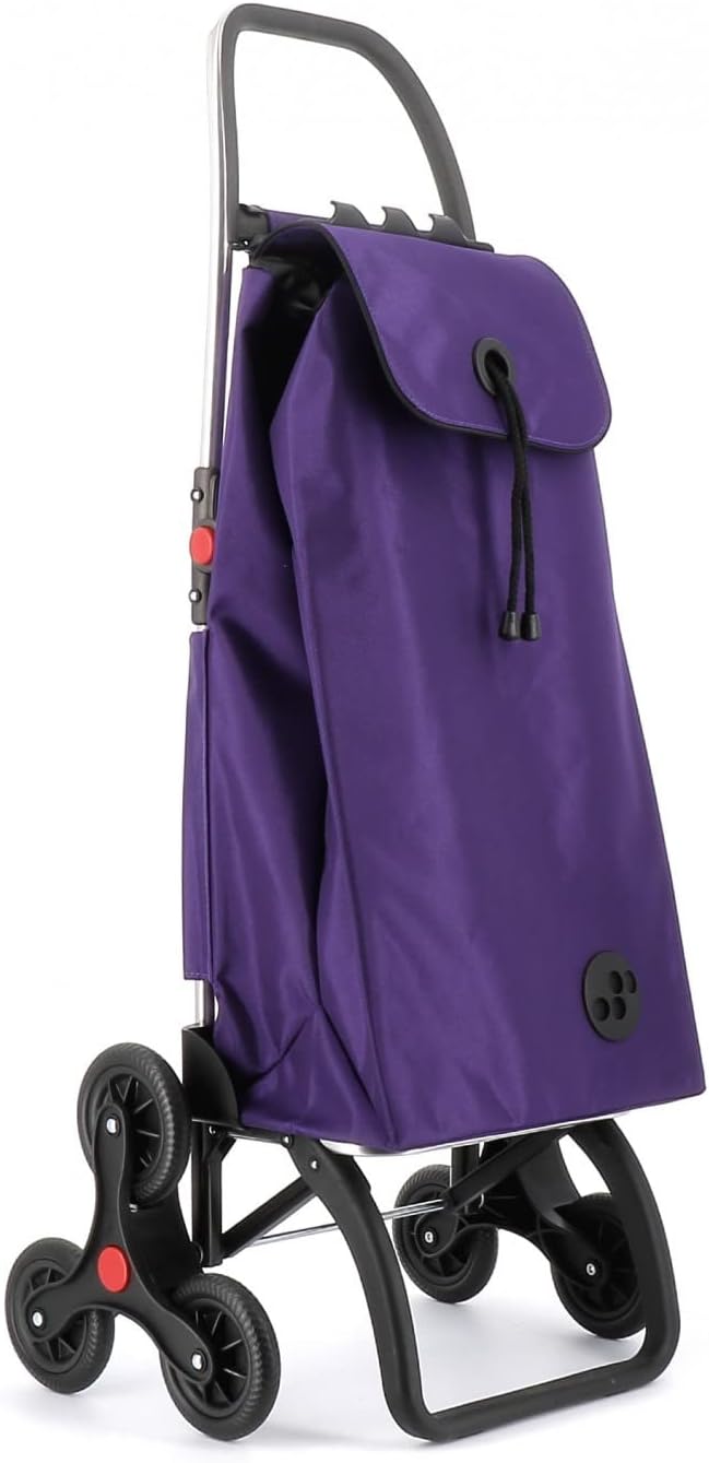 Rolser I-Max MF 6 Wheel Stair Climber Foldable Shopping Trolley - Purple
